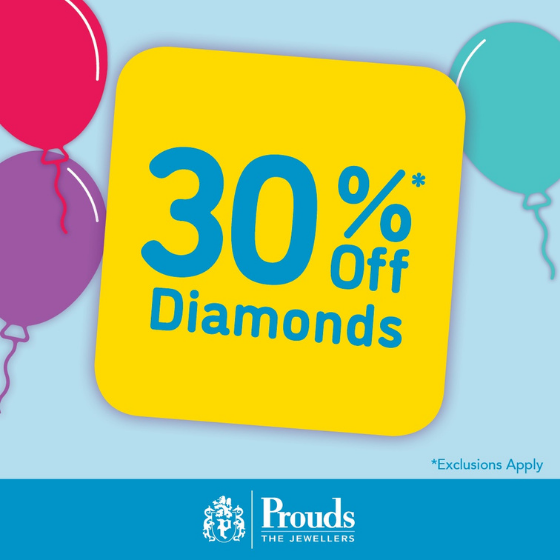 <p>Prouds The Jewellers massive Birthday Sale is on now!</p>
<p>Dreaming of Diamonds, Gold, Gemstones, Silver and Watches?</p>
<p>Now’s the time to buy that special gift at Prouds</p>
<p>with 20-40% off Jewellery and Watches</p>
<p>Surprise the one you love with a gift from Prouds</p>
<p>Sale on now</p>
