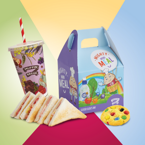 <p>Come in to cool down with Muffin Break’s Mighty Mini Meal this summer. Upsize your Mighty Mini Meal with a $2 milkshake today. That’s a toastie, cookie, FREE toy and a milkshake, it’s the perfect kids summer treat!</p>
