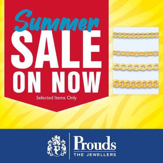 <p>Dreaming of Jewellery?  Diamonds, Gold, Silver and Watches?</p>
<p>Prouds The Jewellers Summer Sale is on now!</p>
<p>With up to 50% off or more on selected items!</p>
<p>Dreams come true at Prouds.</p>
<p>Sale on now.</p>
