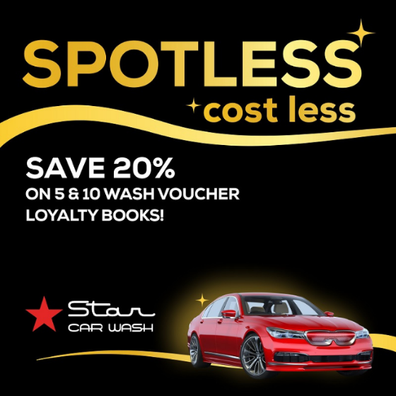 <p>Save 20% every time you wash your car at Armada Bathurst with a 5 or 10 loyalty voucher pack from Star Car Wash.  Located in the lower carpark, Star Car Wash will help you get that new car feeling.</p>

