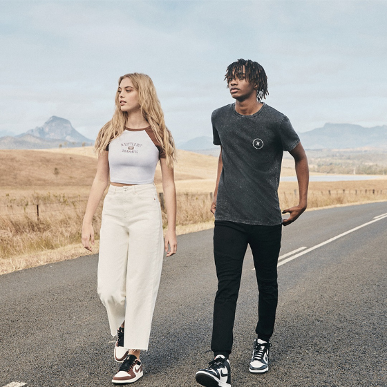 <p>We’re finding our own path and living life in a state of denim.</p>
<p>Buy one get one 50% off full price styles.</p>
<p>Buy 1 get 1 50% off on full price items and other offers are available online & in-store excluding DFOS. Valid on selected full price items only. Discount applies to the lowest priced item at checkout. Cannot be used in conjunction with any other offer. Offer available for a limited time.</p>
