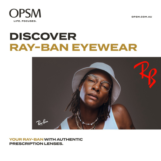 <p>Shake things up with a fresh twist on an iconic style. Shop online or in store and discover our range of Ray-Ban frames with authentic prescription lenses.</p>
<p>*Offer is for Ray-Ban optical frame and Ray-Ban Authentic clear standard sin invisibles® UV. Other Ray-Ban lens types are available at an additional cost. Further T&Cs and exclusions apply.</p>
