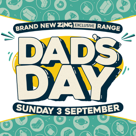 <p><em>Celebrate Father’s Day with Zing Pop Culture’s Brand New and Zing Exclusive Dad’s Day range, available instore now!</em></p>
<p> </p>
