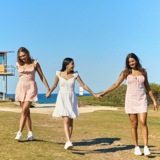 <p><strong>The weather is getting warmer, days are getting longer and it’s time to soak up the sun with your besties!</strong></p>
<p><u>T&C’s:</u><br />
Buy 1 get 1 50% off on full price items and other offers are available online & in-store. Valid on selected full price items only. Discount applies to the lowest priced item at checkout. Cannot be used in conjunction with any other offer. Offer available for a limited time.</p>
