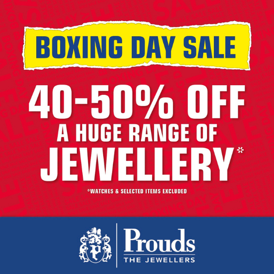 <p>Dreaming of Jewellery?</p>
<p>Diamonds, Gold, Pearls and Silver?</p>
<p>Prouds The Jewellers Boxing Day Sale is on now!</p>
<p>With 40% – 50% off Jewellery!</p>
<p>Dreams come true at Prouds.</p>
<p>Sale on now.</p>
